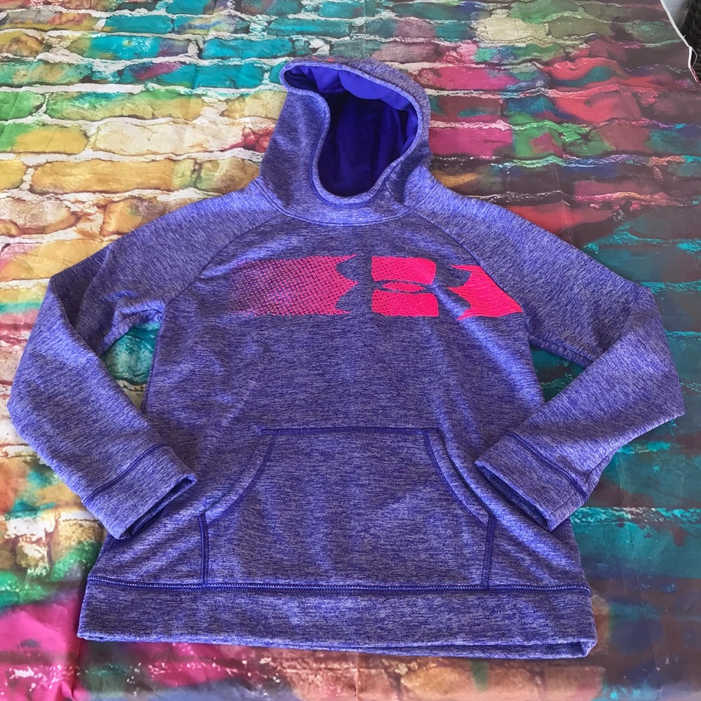 Under Armour Fleece Highlight Hoodie Purple Pink L - Picture 2 of 6